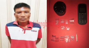 Nelayan berinisial HI (40) beserta BB saat ditangkap Polres Tulang Bawang