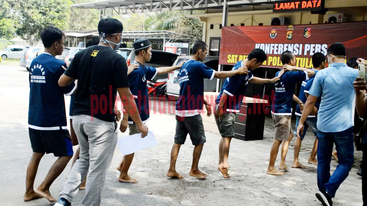 Para pelaku tindak pidana yang diungkap selama Operasi Sikat Krakatau 2020