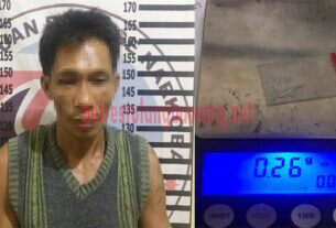 Seorang pria berinisial DK als AI (37), warga Kampung Talang Batu, Mesuji yang ditangkap Polisi saat membawa narkotika jenis sabu di Rumah Makan Rangkas Banten